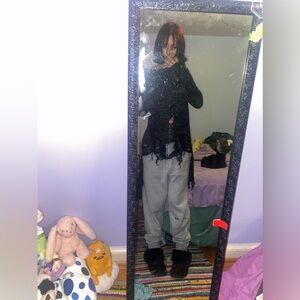 Witchy grunge Distressed sweater/blouse